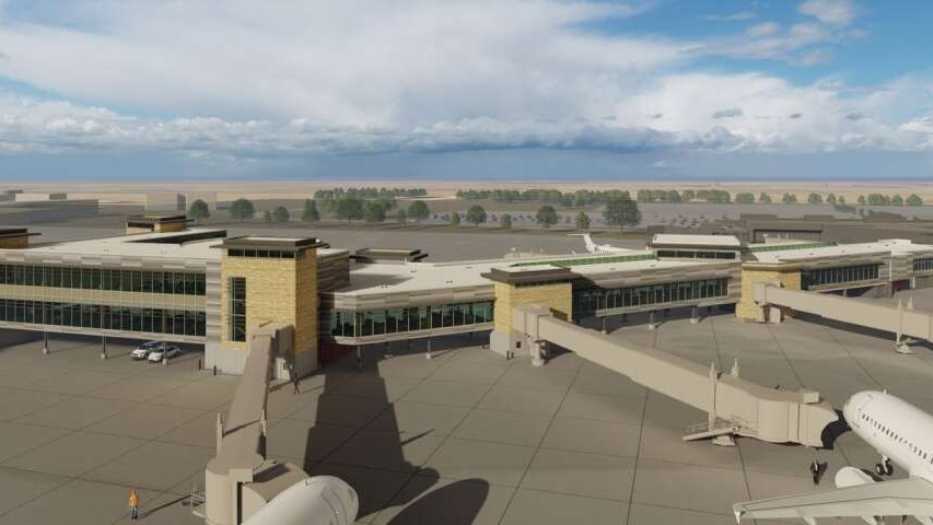 Eastern Iowa Airport terminal modernization rendering